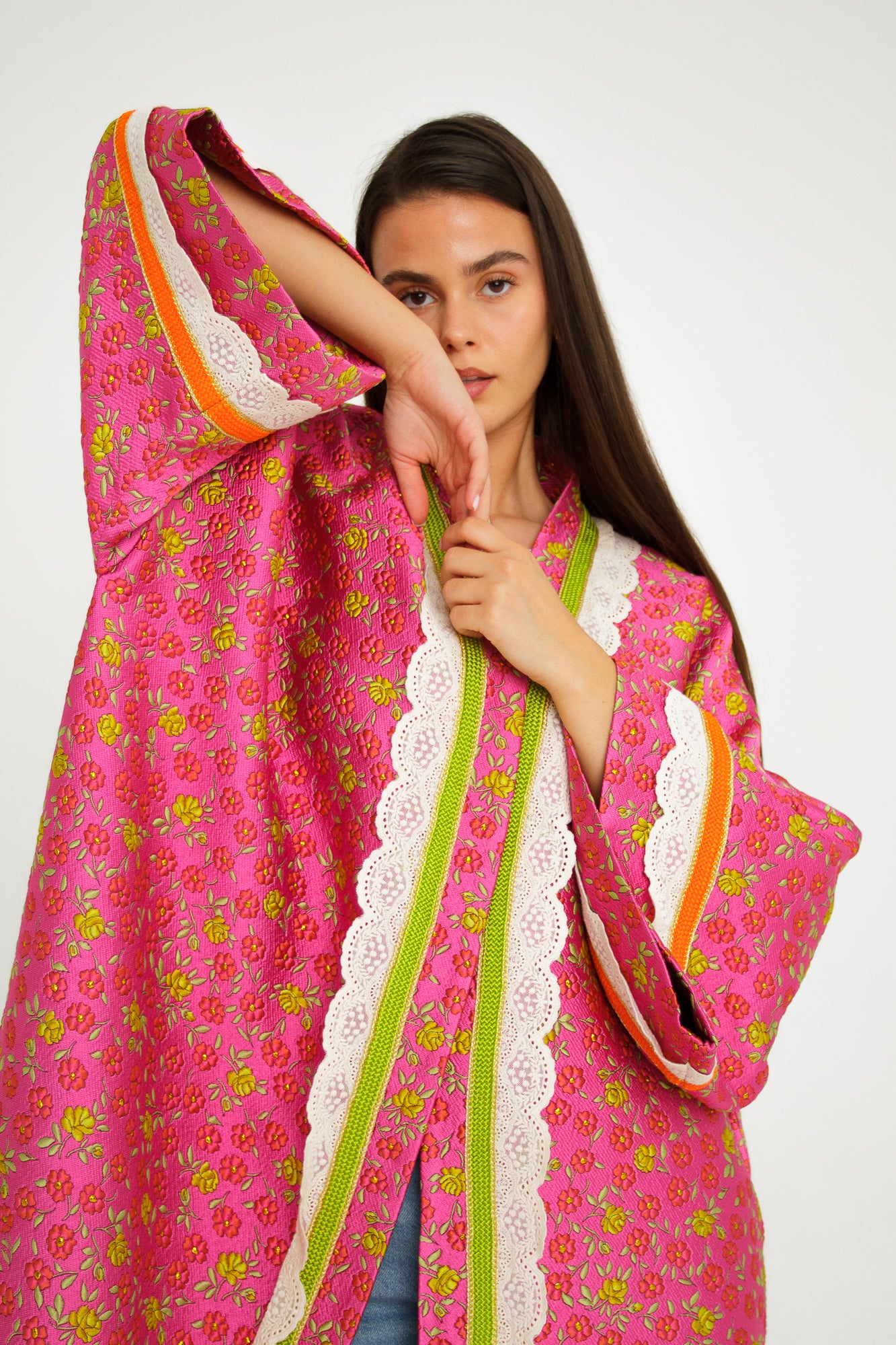 PINKY FLOWER KIMONO